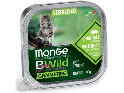 monge gatto umido bwild paté terrine cinghiale con ortaggi sterilised