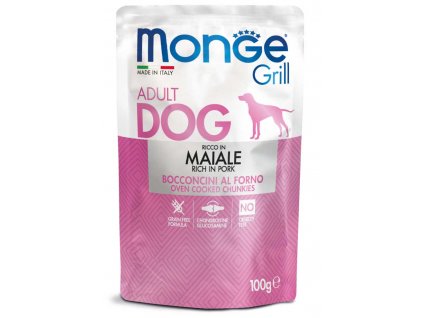 monge cane umido grill bocconcini jelly maiale adult ITA
