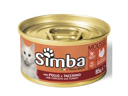 Simba Cat Mousse s kuracím a morčacím mäsom 85 g