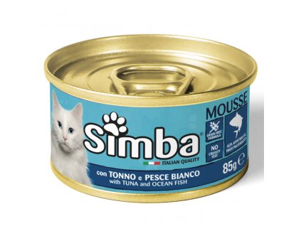 simba gatto umido mousse con tonno e pesce bianco