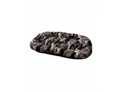Oválny vankúš pre psov velkosť č. 7 maskáčová sivá/čierna 90x57x11cm