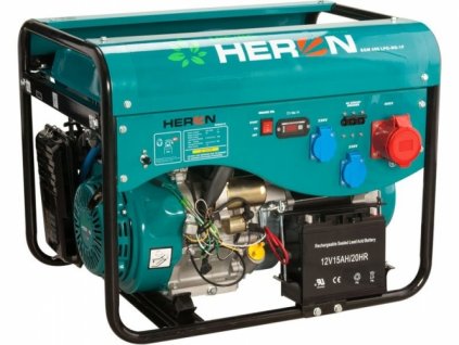 Elektrocentrála třífázová benzínová a plynová HERON LPGG 43 - 3F 13HP/5,3kW