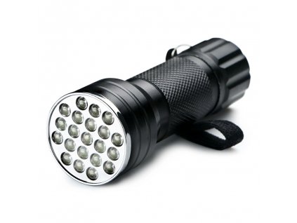 UV hliníková svítilna/ UV baterka 21 led 3xAAA