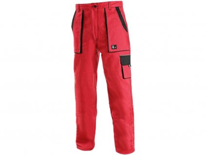 Dámské kalhoty CXS LUXY ELENA, červeno-černé