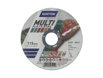 Řezné kotouče 115 x 1,0 x 22,23 MULTI MATERIAL C 60 T-BF41