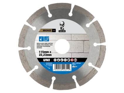 70184614167 Blades Atlas UNI 115x22.23 224110