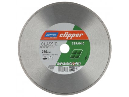 70184626831 Blades Norton Clipper CLASSIC CERAM 250x25.4 7x1.7 138739