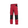 Pánské kalhoty CXS STRETCH, červeno-černé