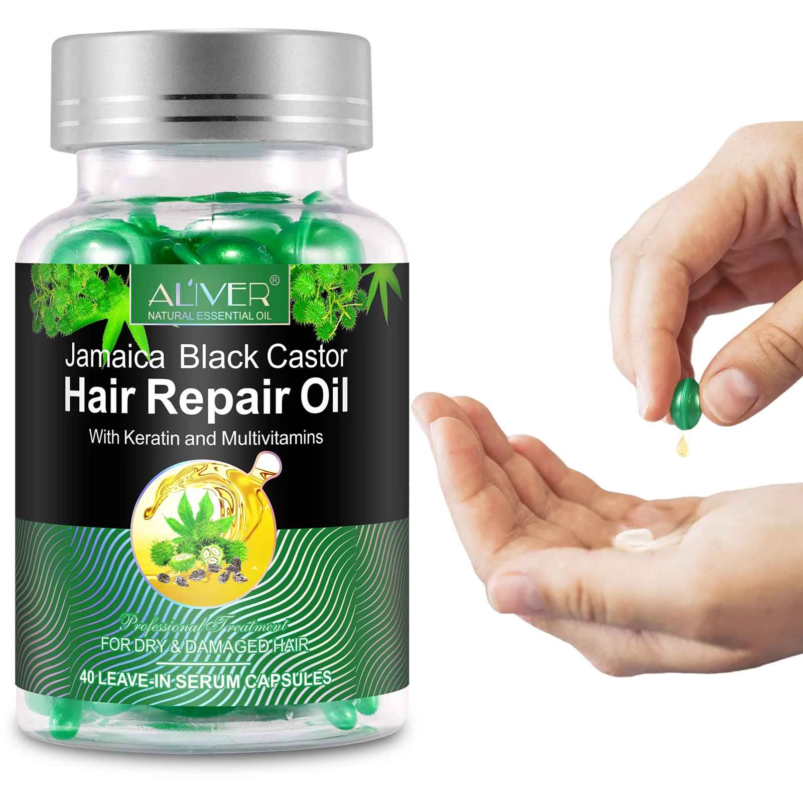 Black Castor Hair Repair Oil Capsules