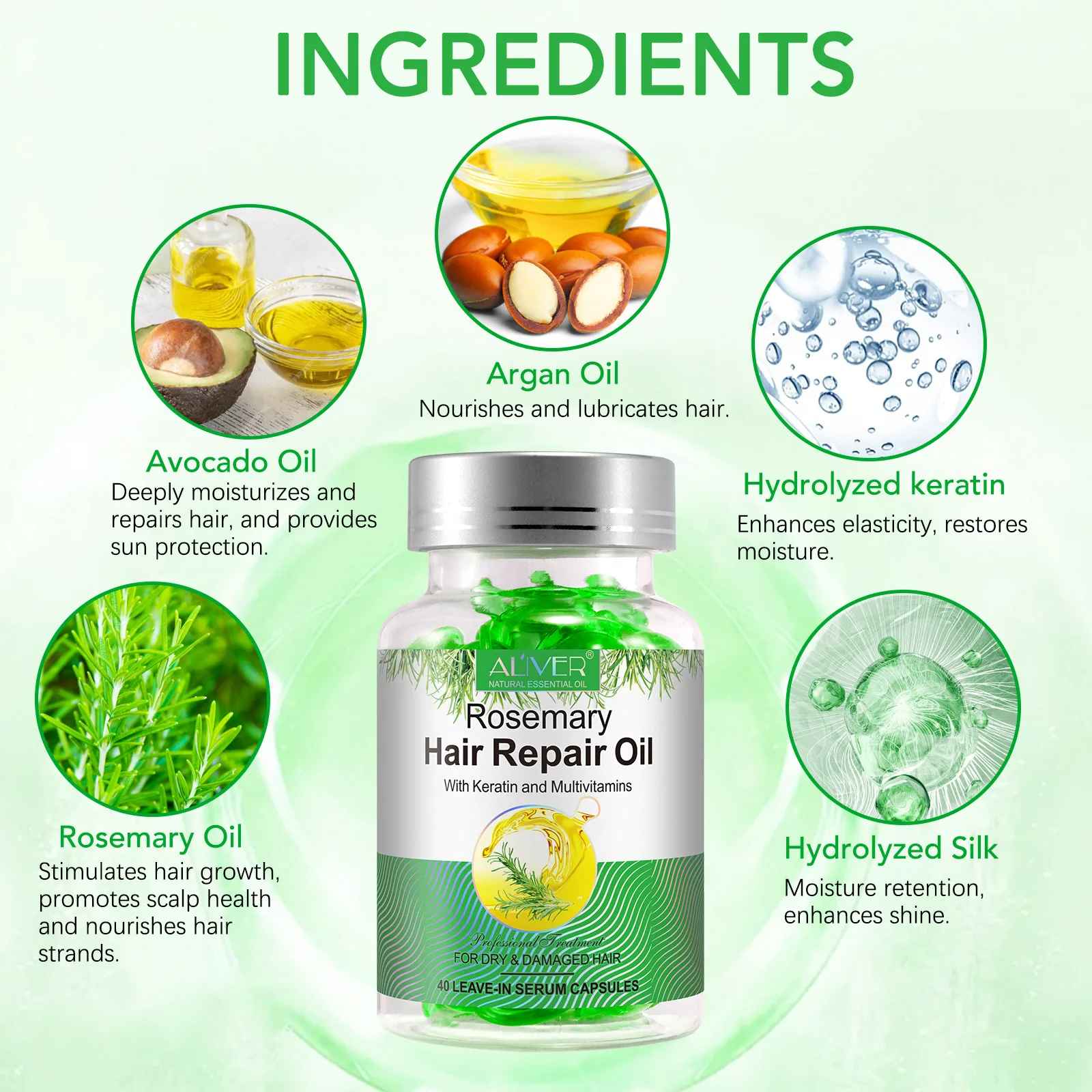 Rosemary Hair Repair Oil Capsules