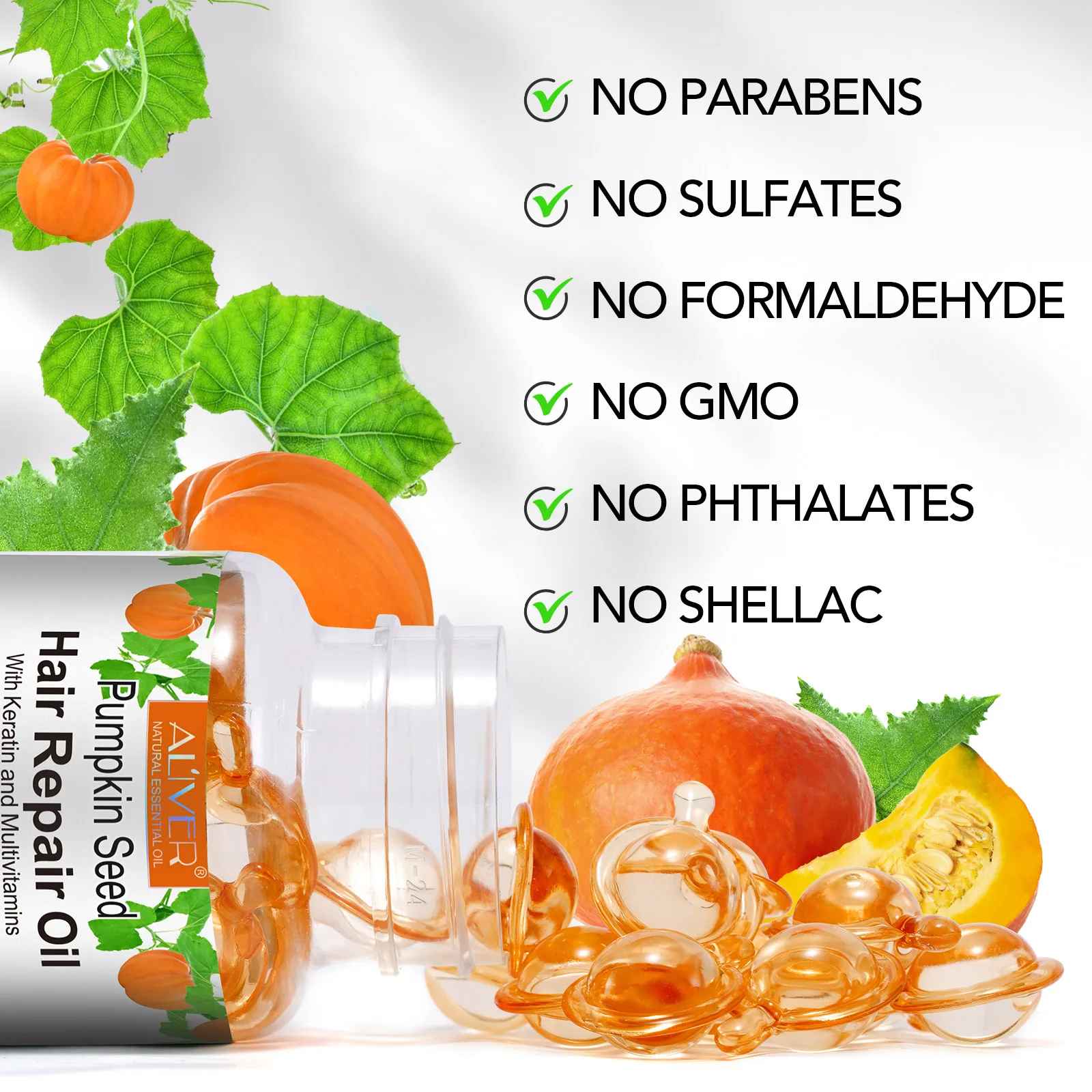 Pumpkin Seed Hair Repair Oil Capsules
