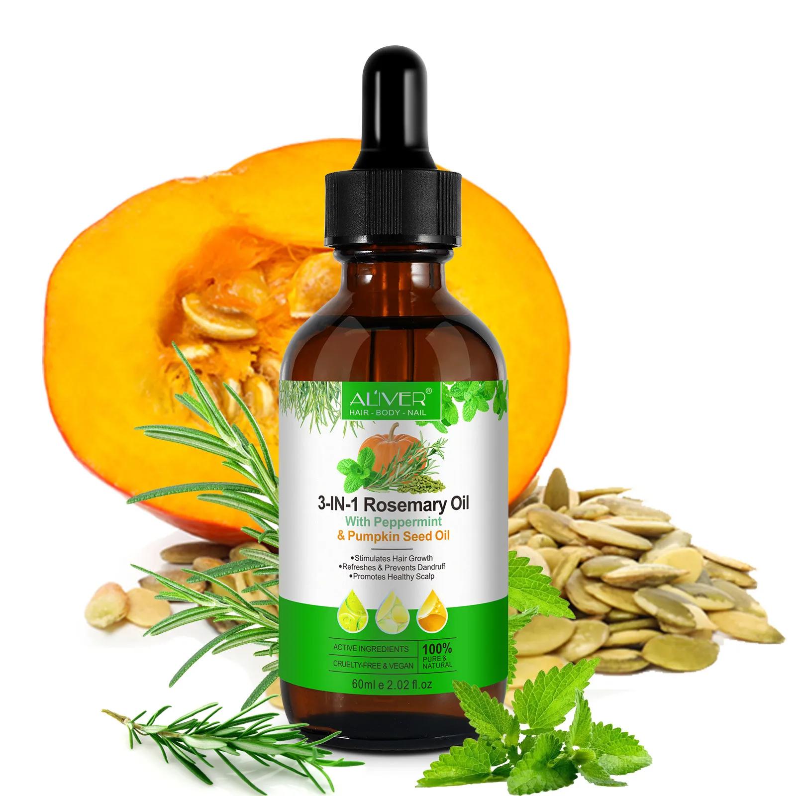 3 IN 1 Rosemary Oil Aliver with Peppermint & Pumpkin Seed Oil