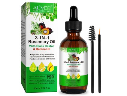 3 IN 1 Rosemary Oil with Black Castor & Batana Oil