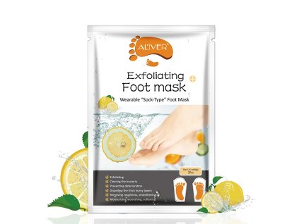 Exfoliačná citrónová maska na nohy Aliver - 1 pár