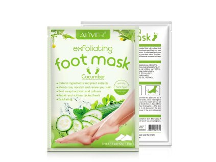 Aliver Cucumber Exfoliating Foot Mask – 1 pair