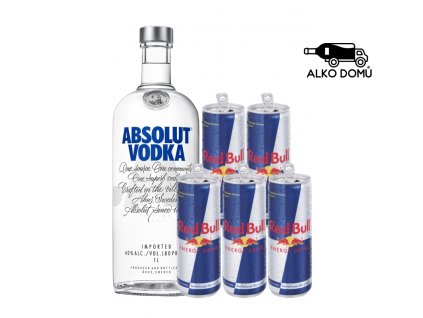 ABSOLUT VODKA + 5x RED BULL Rozvoz alkoholu Praha