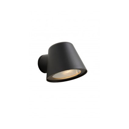 Lucide DINGO-LED - nástěnné svítidlo venkovní - stmívatelné - GU10 - 1x5W 3000K - IP44 - Černá 14881/05/30