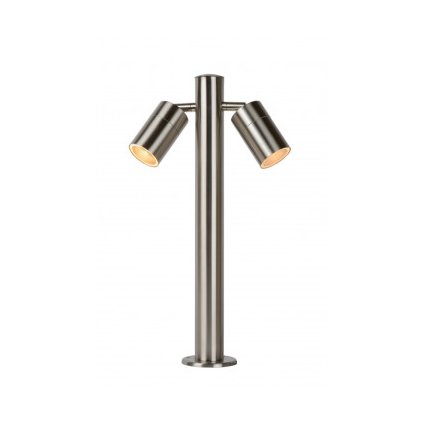 Lucide ARNE-LED - venkovní svítidlo sloupek - Ø 6,3 cm - LED - GU10 - 2x5W 2700K - IP44 - Chrom 14867/10/12