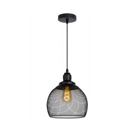 Lucide MESH - závěsné svítidlo - Ø 22 cm - Černá 43404/22/30