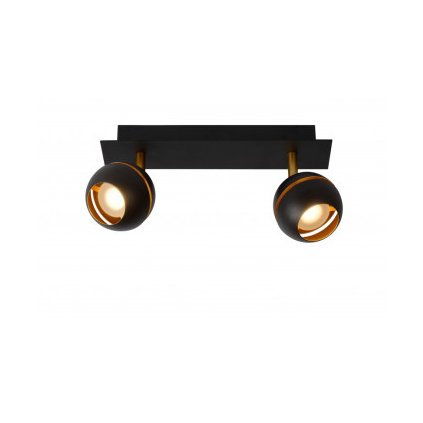 Lucide BINARI - stropní svítidlo - LED - 2x5W 2700K - Černá 77975/10/30