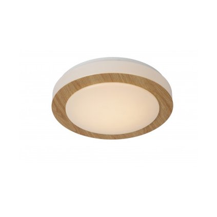 Lucide DIMY - stropní svítidlo do koupelny - Ø 28,6 cm - stmívatelné - 1x12W 3000K - IP21 - světlé dřevo 79