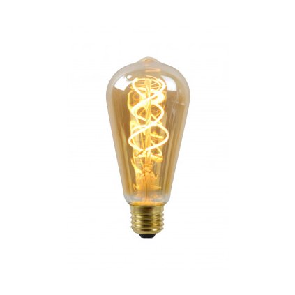 Lucide LED žárovka - okrasné vlákno - Ø 6,4 cm - stmívatelné - 1x5W 2200K - Jantarová 49034/05/62