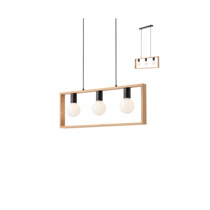 Redo 01-1665 - Lustr na lanku TIMBER 3xE27/42W/230V