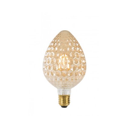 LED ŽÁROVKA - Ø 9,5 cm - LED - E27 - 1x6W 2200K - jantarová