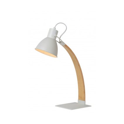 CURF - stolní lampa E27/60W bílá/dřevo