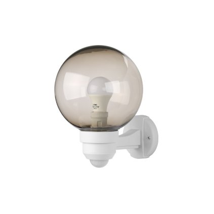 PANLUX PARK S zahradní nástěnné svítidlo na zeď se senzorem  bílá - kouřová