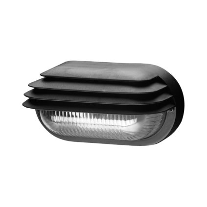 OVAL GRILL MAT přisazené nástěnné svítidlo 40W  černá, mat