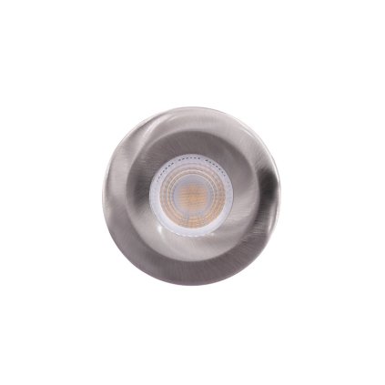 Pevný LED podhled PP COB IP65 bodovka 40°, chrom broušený - teplá