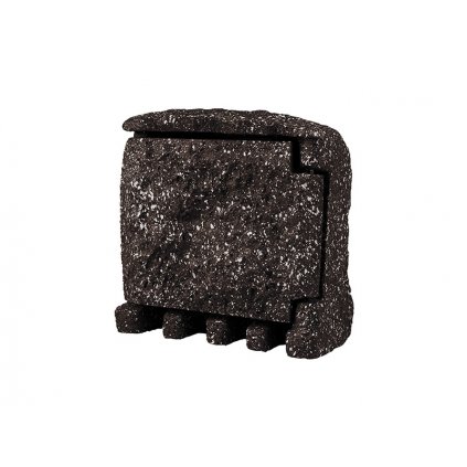 281180 stone 4z zahradni elektro kamen 4x zasuvka s privodnim kabelem hneda pn42000002