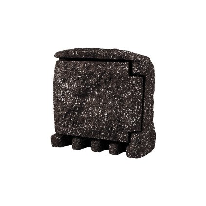 STONE 4Z zahradní elektro-kámen (4x zásuvka, s přívodním kabelem) - hnědá