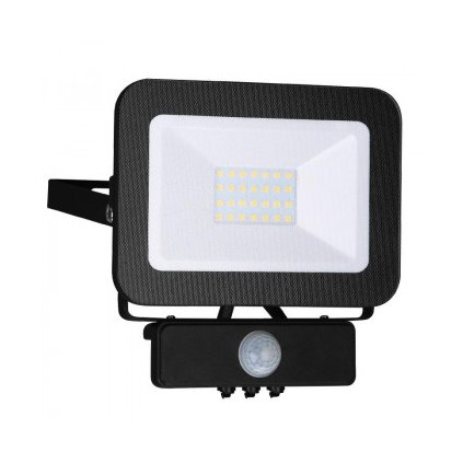 LED HQ reflektor 20W+PIR IP65 senzor/4000K/BK/PS - LF2022S