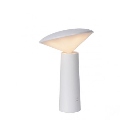 Lucide JIVE venkovní dobíjecí stolní lampa Ø13,9 cm 1x4W 6500K IP44 bílá