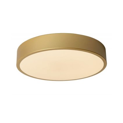 Lucide UNAR LED stropní svítidlo Ø30 cm 1x18W 2700K matná zlatá/mosazná