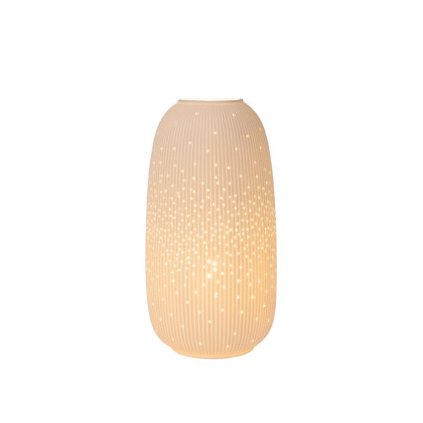 Lucide FLORES stolní lampa Ø17,5 cm 1xE14 bílá