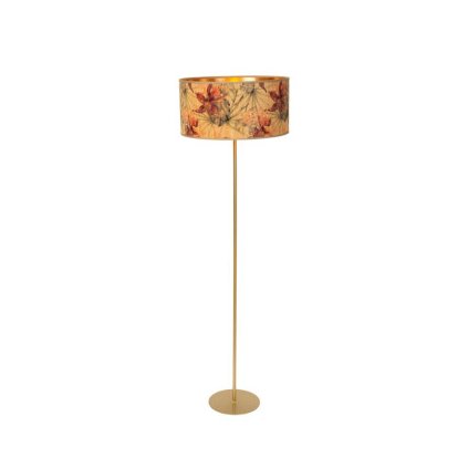 Lucide TANSELLE - Stojací retro lampa - Ø40 cm - 1xE27 - Květovaný vzor