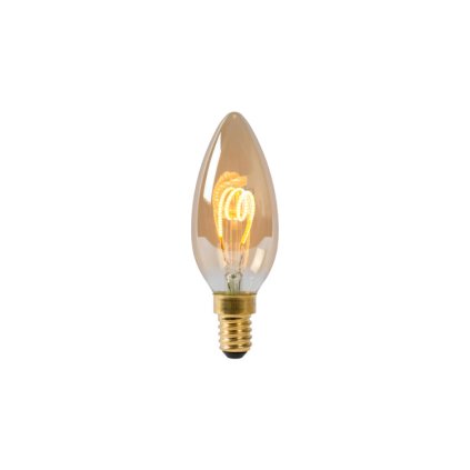 lucide zarovka led filament svicka stmivatelna 3w 115m 2200k jantarova