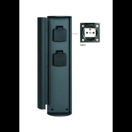 powerpoint box se zasuvkami antracit