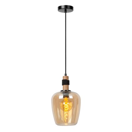 lucide ilona zavesne svetlo 22 cm 1xe27 jantarova