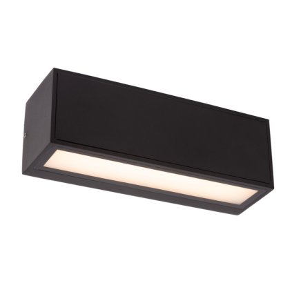 lucide sutton nastenne venkovni svitidlo led stmivatelne 1x2w 2850k3150k ip54 senzor dennoc cerna