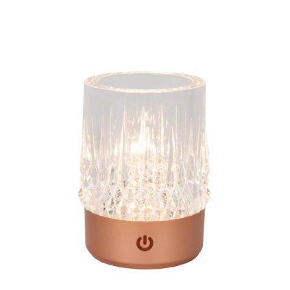 lucide lili nabijeci stolni lampa 3kusy 8 cm led stm 1x3w 2700k3000k medena