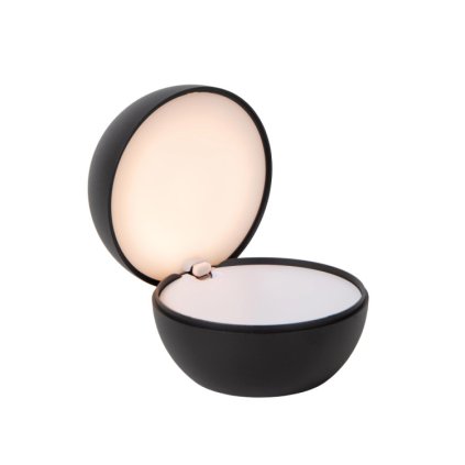 lucide clipper dobijeci stolni lampa baterie 12 cm led 1x22w 2700k cerna