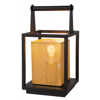 Lucide SANSA stolní lampička 1xE27/40W černá/zlatá