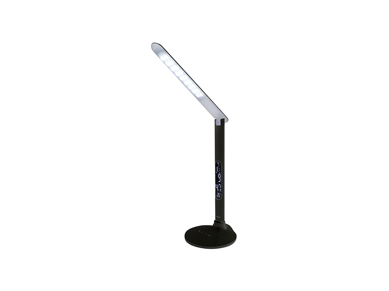 TESSA designová multifunkční stolní LED lampa s displejem černá - PN23300001