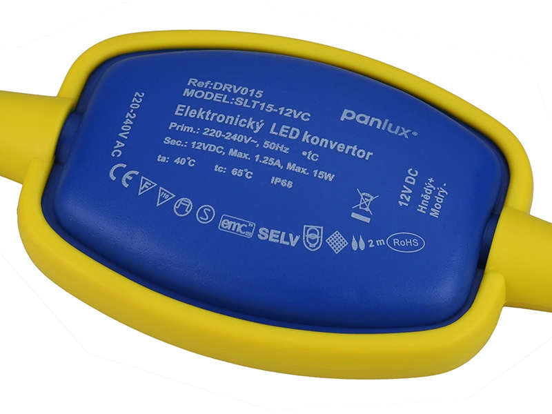 PANLUX LED DRIVER VODOTĚSNÝ 15W 12V DC - DRV015