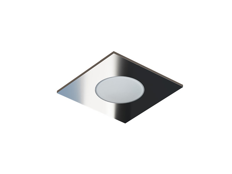 Pevný LED podhled SPOTLIGHT IP65 SQUARE bodovka, stříbrná - teplá - PN14100026