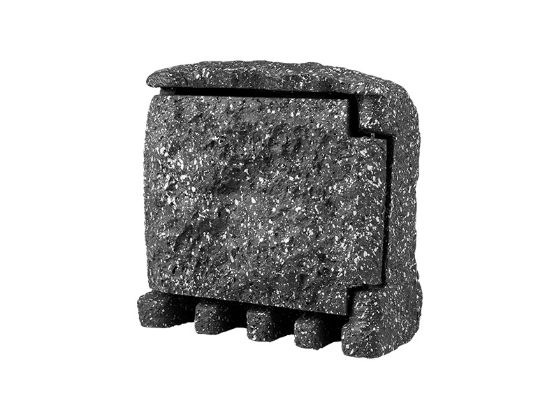 STONE 4Z zahradní elektro- kámen (4x zásuvka, s přívodním kabelem) - šedá - PN42000001